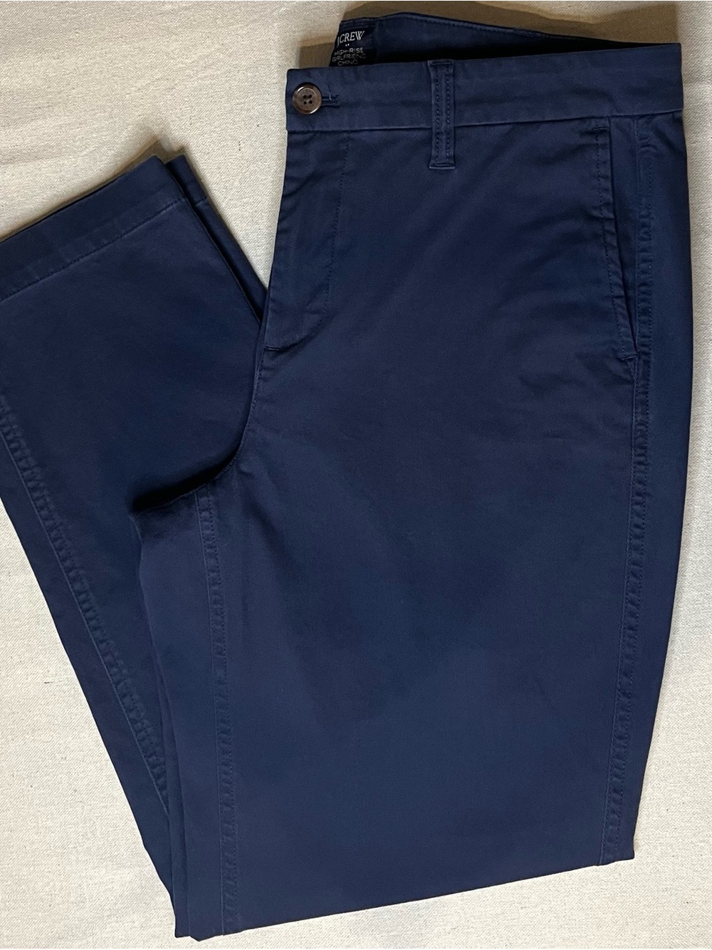 J. Crew Factory Women’s High Rise Girlfriend Chino Pants Navy Size 10